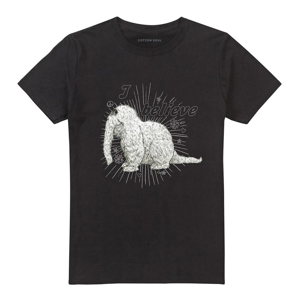 Sesame Street Snuffleupagus I Believe T-Shirt S-5XL, Black 4XL