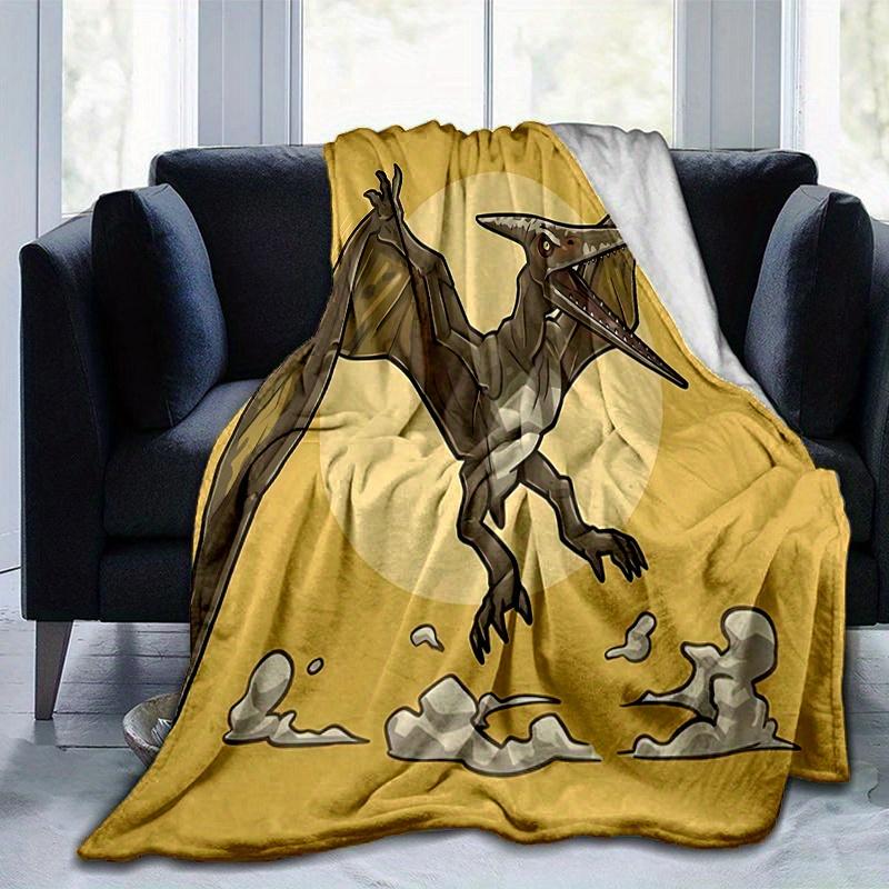 1pc Pterodactyl In Flight Home Decor Blanket, Living Room, Travel, Camping, Car Blankets, Beach