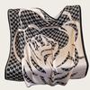 Hangzhou Silk Satin Brocade Scarf 110x110: Versatile Large Silk Feel Shawl for Air Conditioning