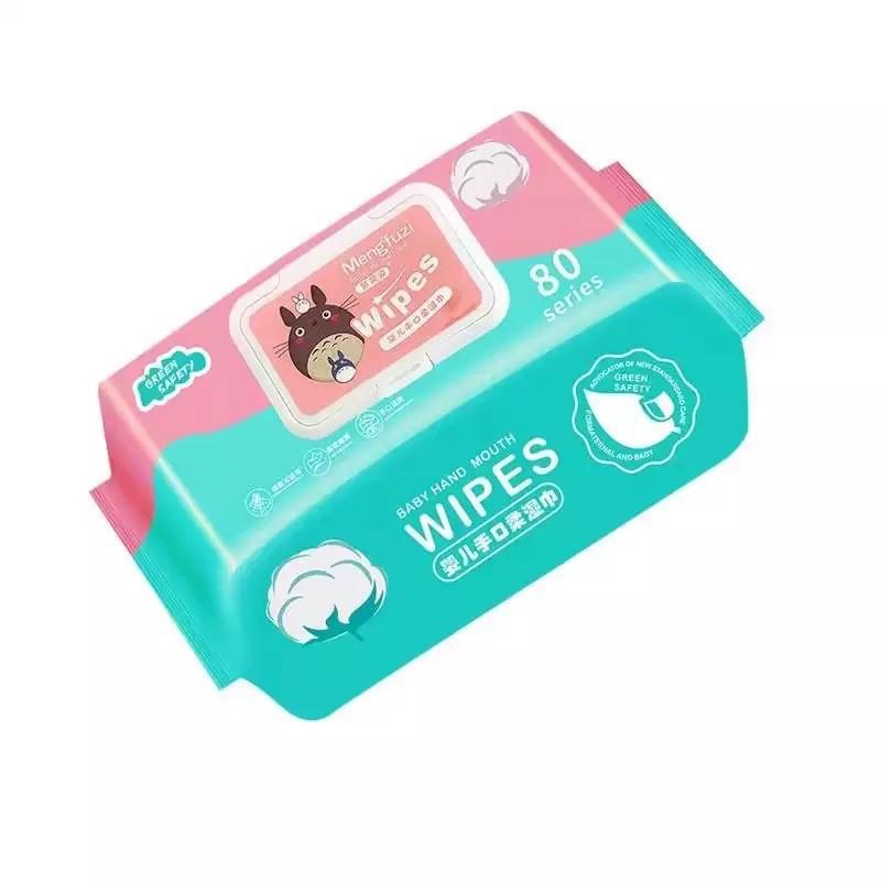 Lingettes Bébé Grandes - Lot de 80 - Pour Mains, Bouche et Siège - Idéal pour Bébés et Nouveau-nés