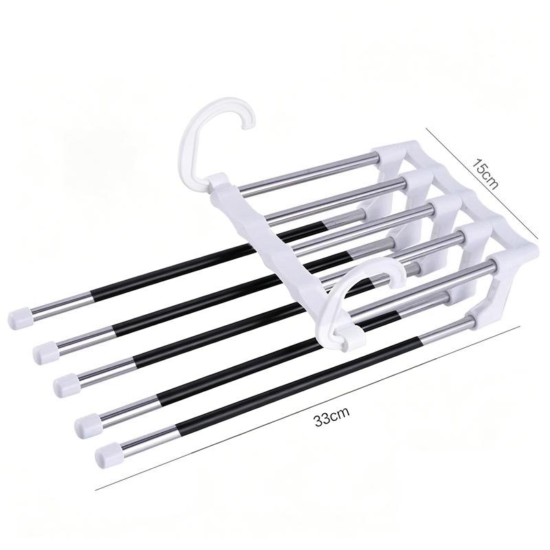 Multi-Layer Pants Hanger Hook Stainless Steel Hook Foldable Space Saving Organizer Wardrobe Storage Trousers Hooks Home Supplies