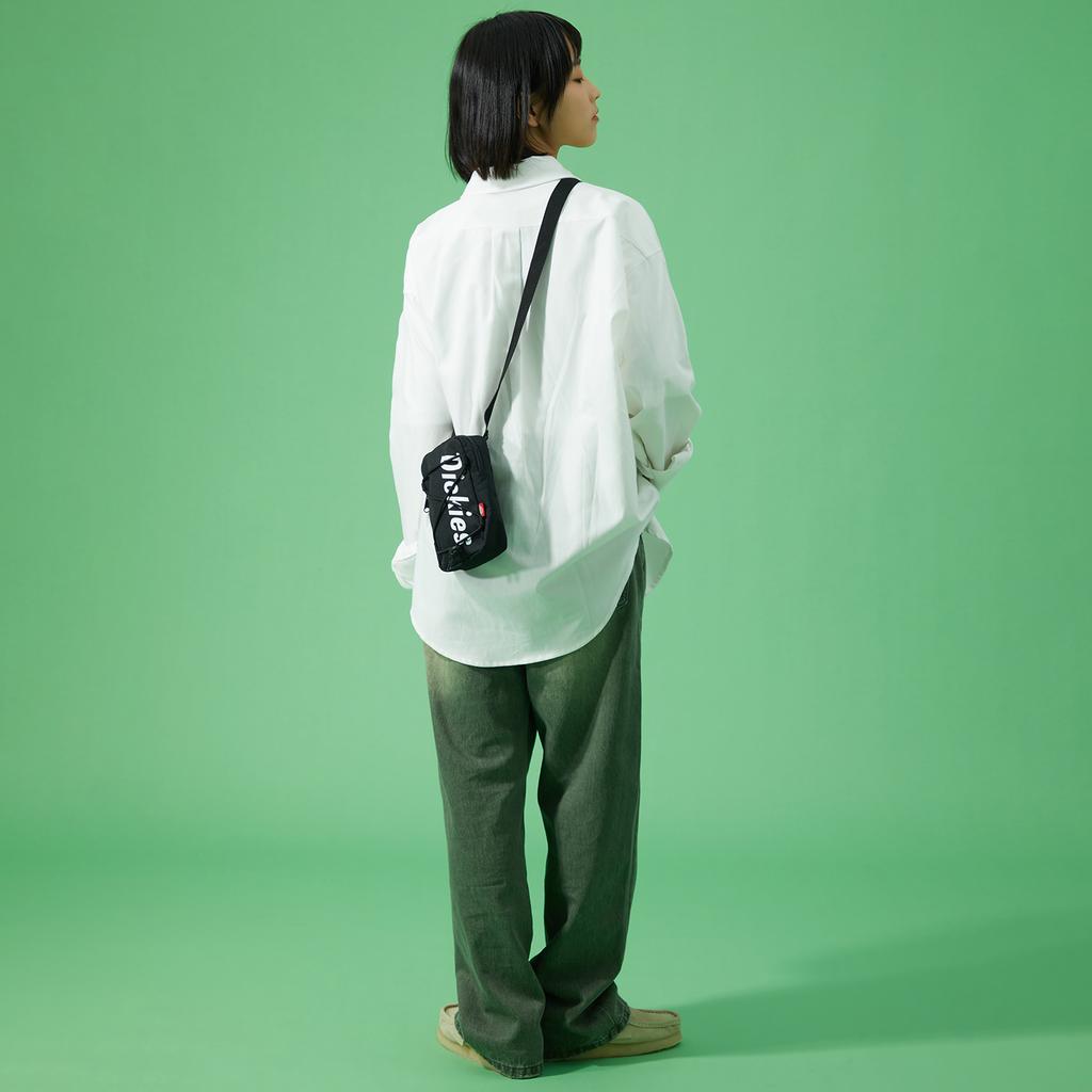 New Dickies Polyester Lace Up Crossbody Bag Regular Unisex Black DK010530BLK1