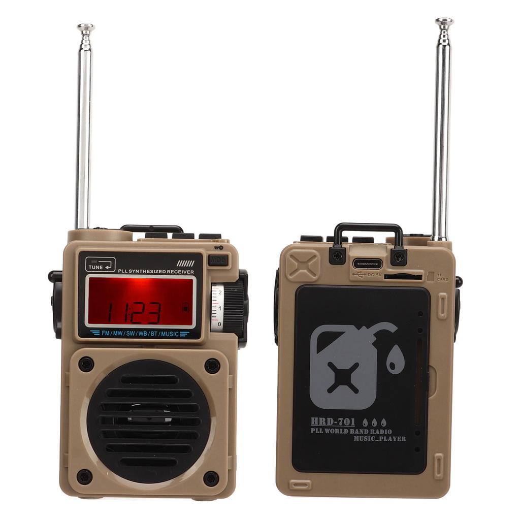 Taschenradio Drahtlos Bluetooth FM AM SW WB Kurzwelle Unterstützung Speicherkarte Multifunktion