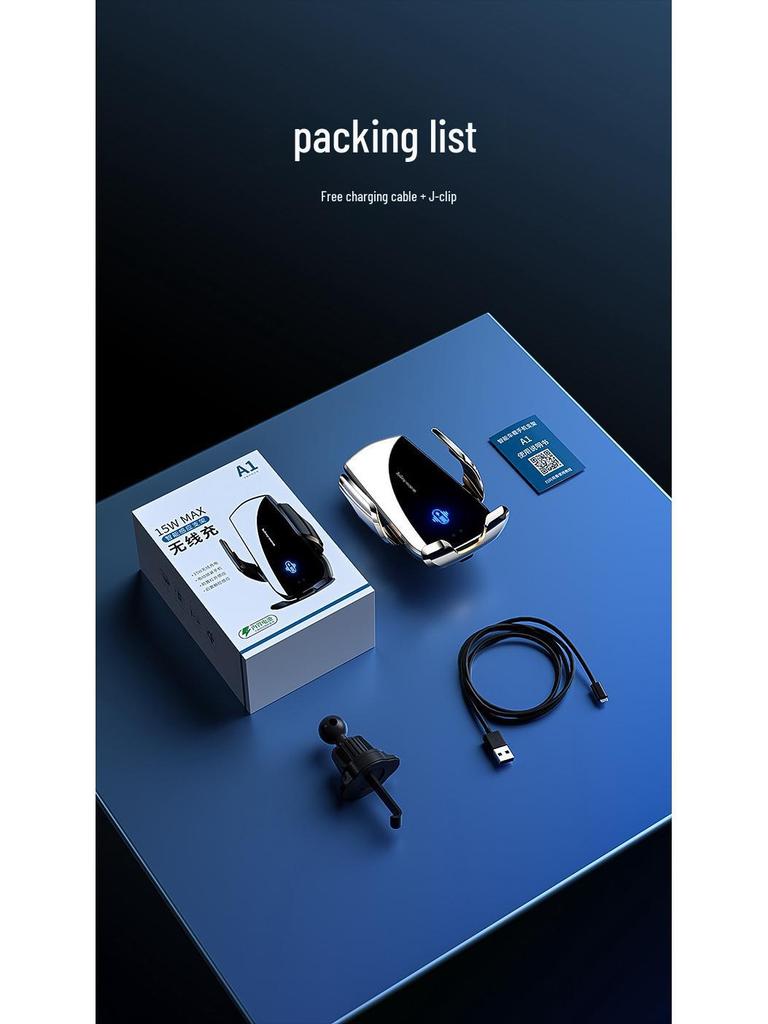 Autotelefonhalter und kabelloses Ladegerät mit Magic Clip A1 - Navigationshalterung