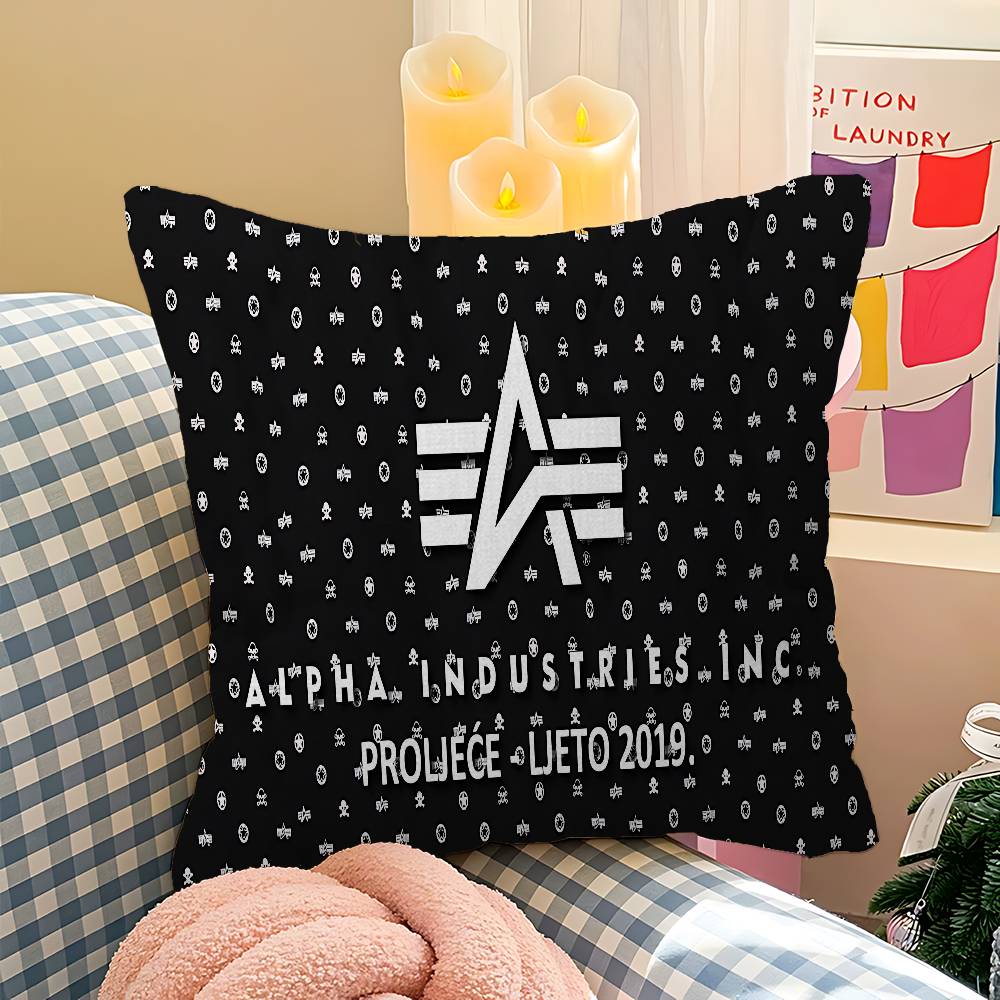 A-Alpha La I-Industries Logo Cushion Cover Car Throw Pillow Case For Sofa Car Christmas Gift 40X40Cm 45X45Cm