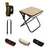 ARURU Klappbarer Leichter Campingstuhl mit Schulter, Kompakt und für und Sportveranstaltungen Stuhl, Klein, (380g), Riemen, Einteiliges Design, Tragbar,