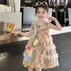 Girls Summer Bohemian Sleeveless Princess Dress Lightweight Breathable Children Sundress