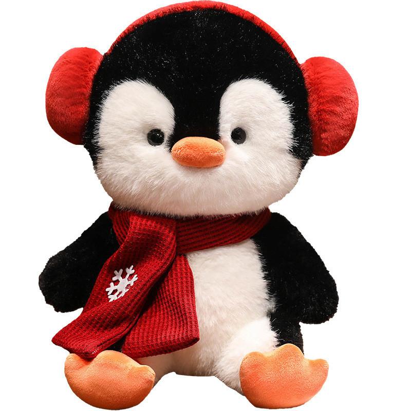 Penguin Plush Toy Christmas Gift For Kids Soft Stuffed Animal For Winter Fun