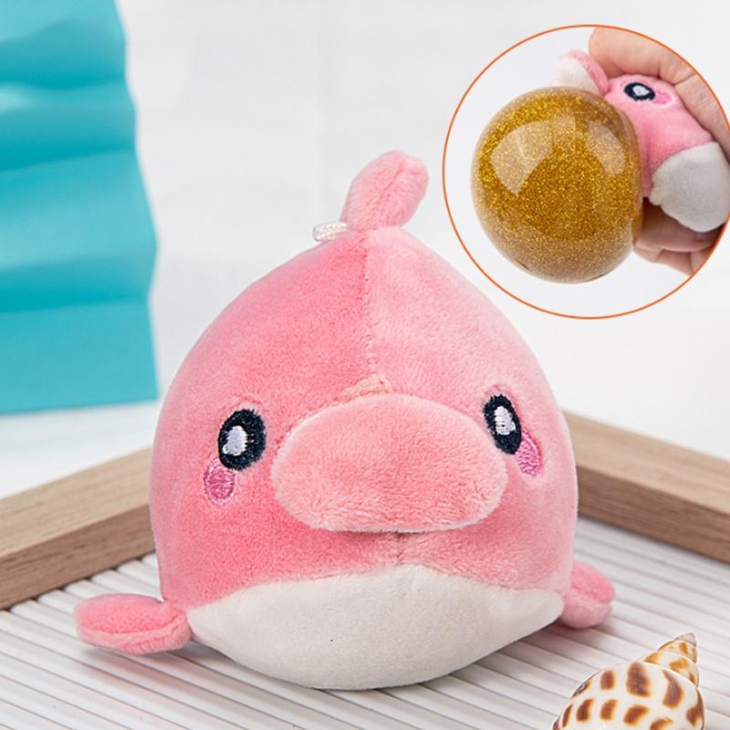 3.14in Cute Animal Anti-stress Squeeze Ball Plush Toy For Tactile Stimulation And Focus