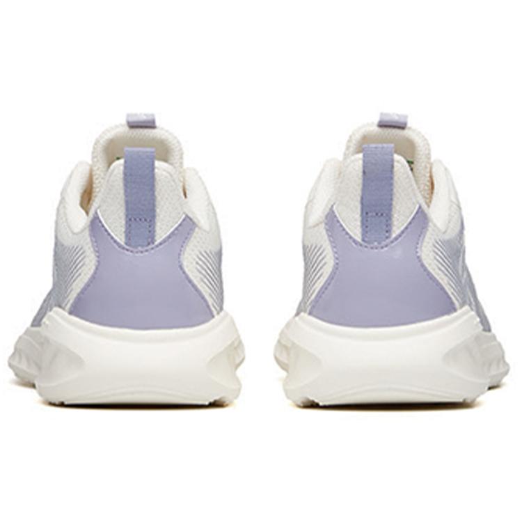 New Anta Cushioning Anti Slip And Wear Resistant Low Top Running Shoes Women's White Purple 122135568-2