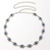 Hollow Turquoise Ladies Metal Waist Chain With Pearl Detailing For Spring Summer And