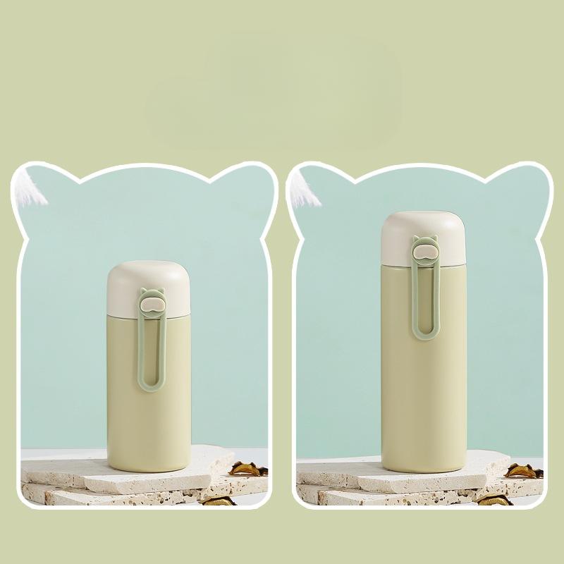 Einfache, hochwertige Mini-Taschentasse für Studentenpaare, modische Vakuum-Erbsentasse, tragbarer Thermosbecher aus Edelstahl