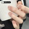10Pcs Trendy Simple Solid Color Cat Eye Nail Art Fake Nails Long Lasting Fake Nails For Women Daily Office Party Manicure