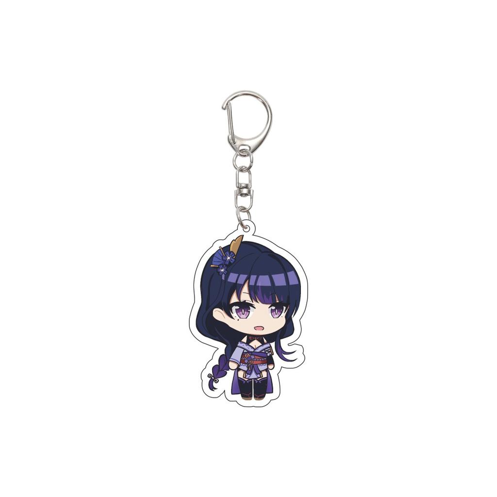 55MM Anime Genshin Impact Keychain Beelzebul Key Chain Acrylic Model Plate Christmas Gifts