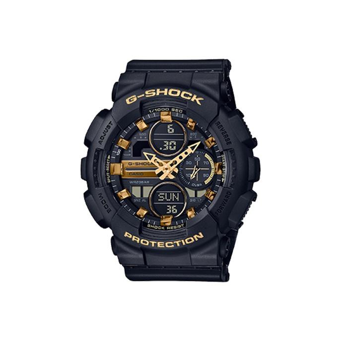 

CASIO Women s Liquid Crystal/Analog Dual Display Series Black Watch GMA-S140M-1APRD Regular Watch Box