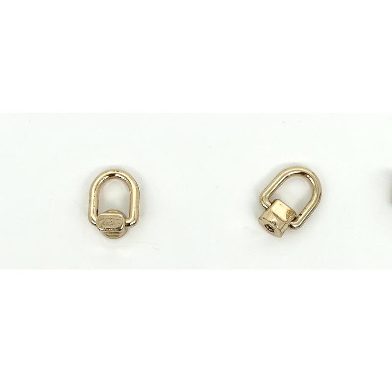 Zinc Alloy Ear Buckle Monk Head Ring with Nipple Stud for Phone Cases