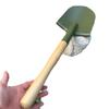 Compact Wooden Handle Multi-Purpose Engineer Shovel for Outdoors, Emergencies & Fishing
