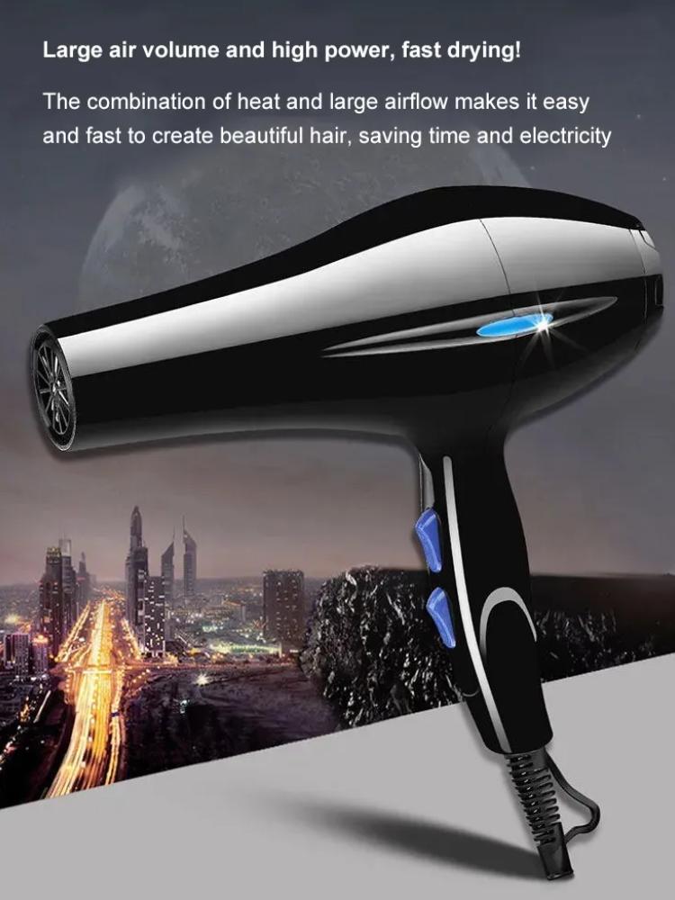 Professional Negative Ion Hair Dryer, Quick Drying, Hot and Cold Air, with Concentrated Air Nozzle, Suitable for Home Use