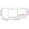 VidaXL TV Cabinet Black Oak 60x31x25.5 Cm Engineered Wood, TV Stand, Hi-fi Cabinet, Entertainment Center, TV Sideboard, 861492