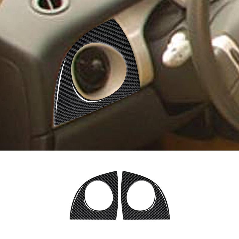 For Mini Cooper Hatch R50 R53 2002-2004 Car Dashboard Console Side Air Outlet Cover Trim Soft CarbonFiber Interior Sticker