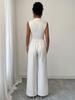 Eleganter europäischer Stil Taillenbetonendes Oberteil & Fließende Weitbeinige Hose Anzug - Damen Frühling/Sommer 2026 Kollektion