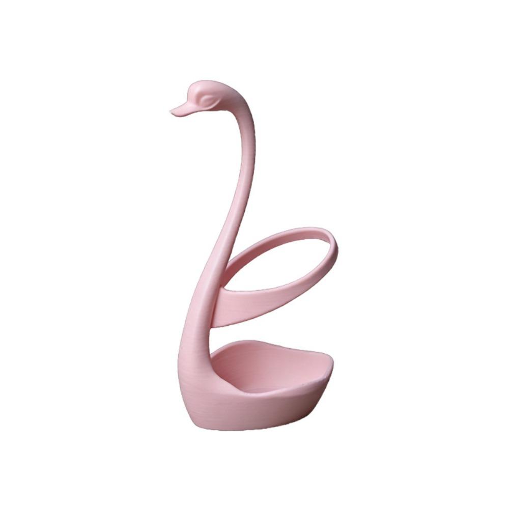3D Printing Swan Toothbrush Holder Decorative Makeup Brush Shelf  Bathroom Organizer розовый