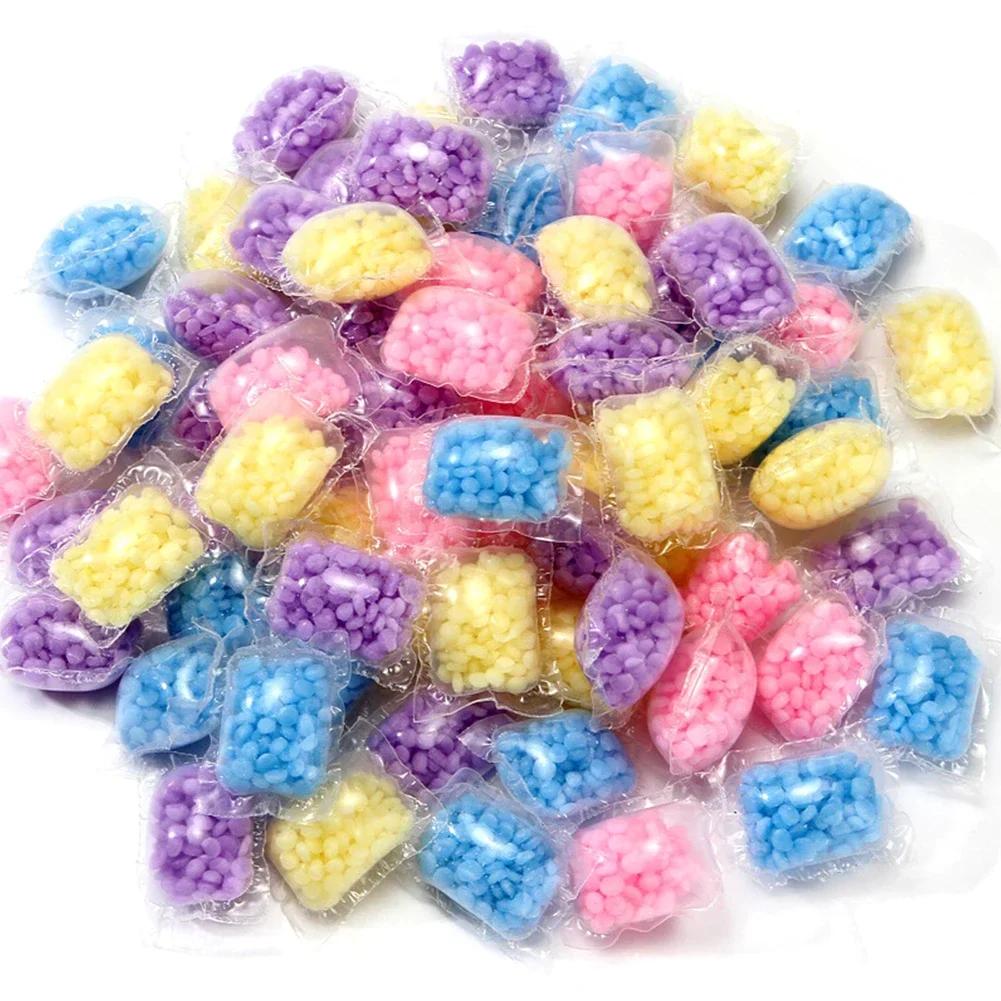 Laundry Diffuser Fragrance Bead 50pcs Scent Booster Bead Water Soluble Softener Household Cleaning Products Clothes Aromatherapy