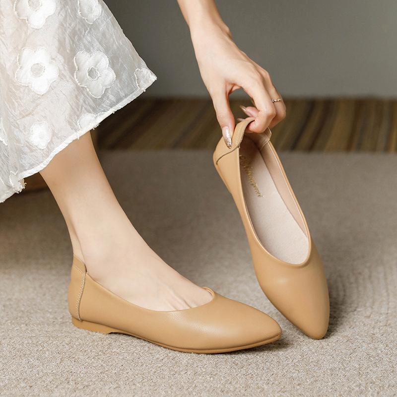 

Yuexinwang leather flat for Huizhou women s shoes Su Yinyin same style Mary Jane shoes high heel spring new versatile single shoes 40 хакі