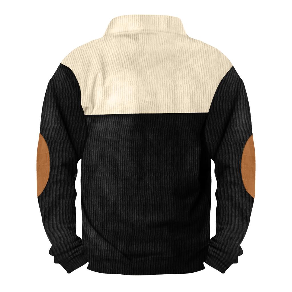 Jarní a pánská mikina se stojacím límečkem je venkovní ležérní svetry