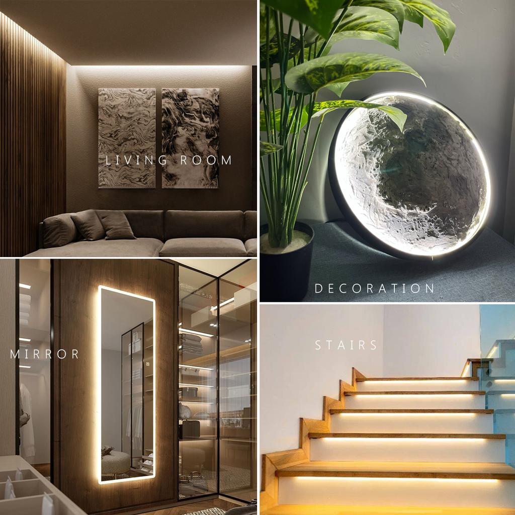 FCOB LED Streifenlicht DC 12V Flexibles LED Band 5mm 320LEDs/M Hohe Dichte Lineare Beleuchtung 1m 2m 3m 4m 5m