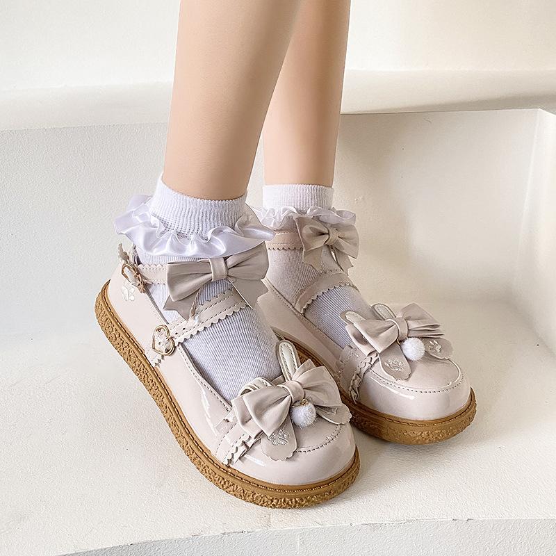 Women Flat Japanese Jk Lolita Small Leather Shoes Retro Cute Female Student Platform Kawaii Girl Cosplay