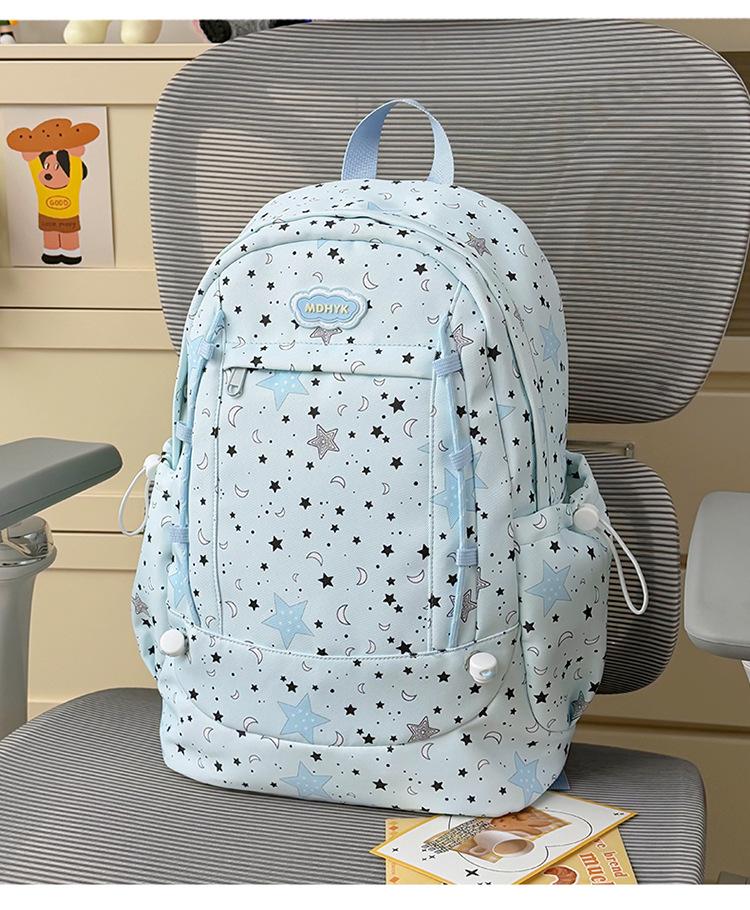 Schoolbag Starry sky clear feeling milk blue middle and high school students backpack Korean in sweet vitality girl travel shoulder