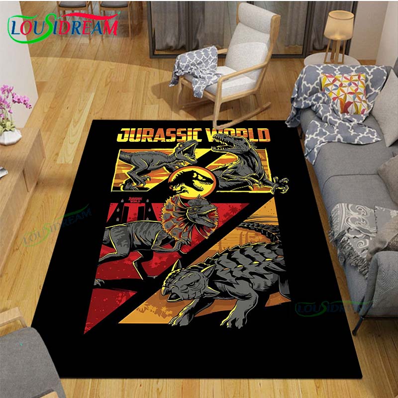 Dinosaur J-Jurassic Park Carpet Room Decor Floor Mats Bedroom Yoga Mat Photography Props Area Rug Birthday Gift Outdoor Rug