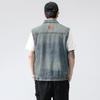 Hong Kong Style Retro Waistcoat Vest Men's Spring New Korean Style Casual Handsome Versatile Sleeveless Denim Jacket