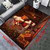 Merry Christmas Carpet for Bedroom Living Room Hallway Area Rug Santa Claus Soft Anti-slip Entrance Doormat Floor Mat Home Decor