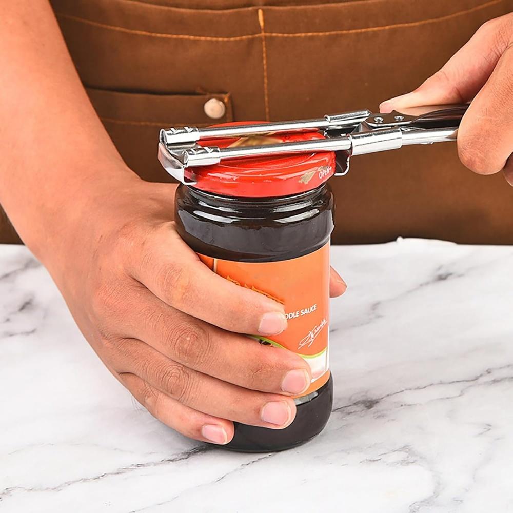 Adjustable Stainless Steel Can Jar Opener For Weak Hands