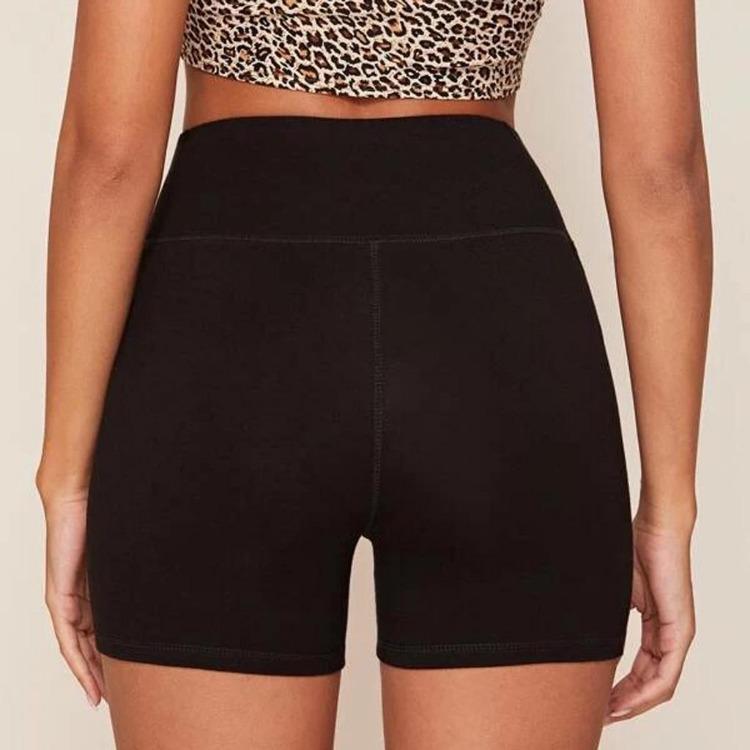 High Waist Yoga Shorts for Women Tanya Pure Color Running Exercise Hip Workout Activewear