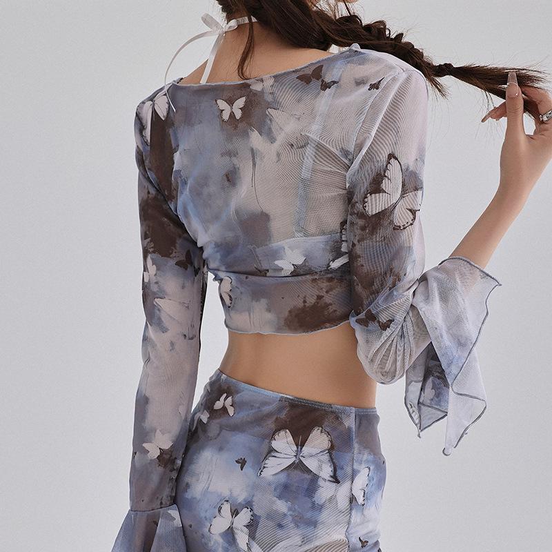 Trendy Tie-Dye Four-Piece Women's Bikini with Tummy Control - Hot Selling, Sexy, and Slimming Beachwear