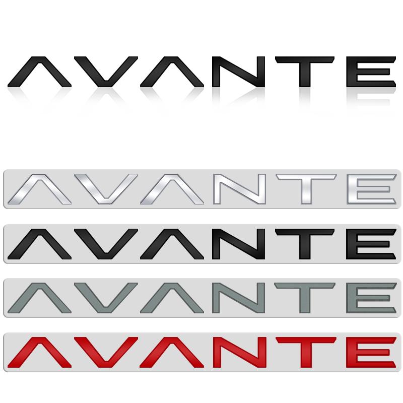 AAWB1 AAPR1 Glossy Black Compatible Compatible for AVANTE Letter Metal Logo Badge 3D Stickers Trunk Emblem Decal Decoration Car Styling Accessories