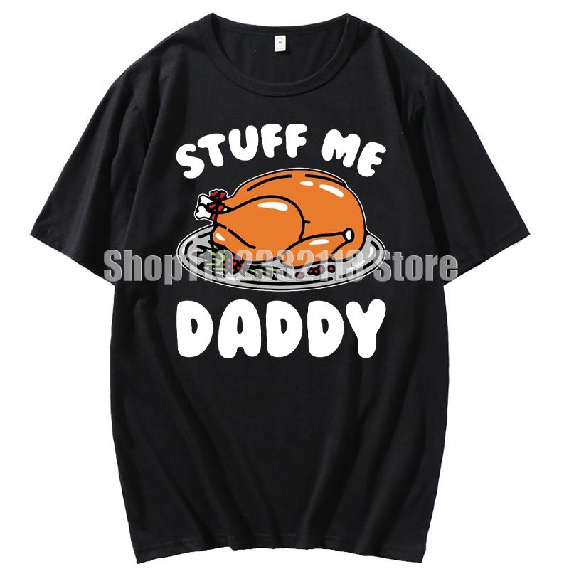 Double Stuff Me Daddy T-Shirt Newfangled Sandwich Biscuit Cartoon Tops T-Shirt Lustiges Dirty Pun Stuff Me Daddy Geschenk für Frauen T-Shirt