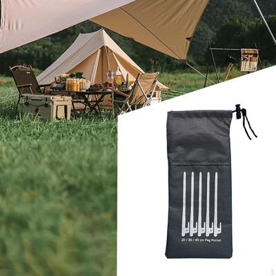 Bolsa de Almacenamiento para Estacas de Tienda Herramienta de Camping Estuche Ligero Clavos de Estaca para Jardinería