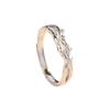Silver-Plated Linked Branches Couple Rings - Niche Design for Valentine's & Qixi Gift