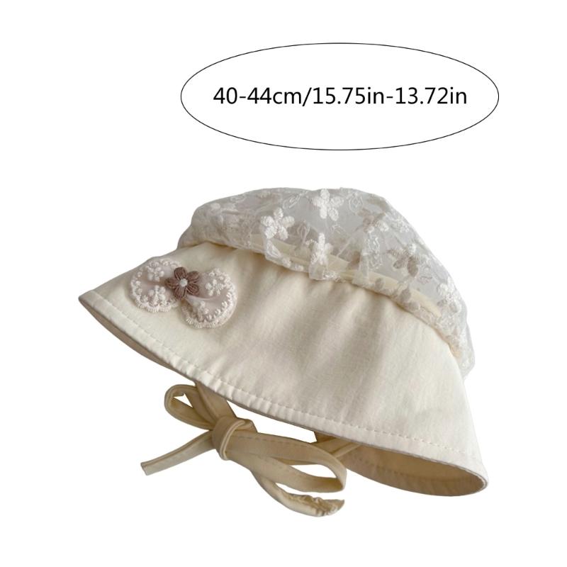 Cute Girls Fetal Caps for Infants Lovely Baby Fisherman Hat Lace Printed Bonnet for Indoor Outdoor Activities