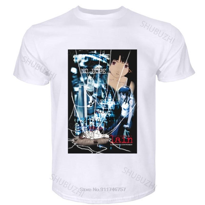 

new fashion tshirt men crew neck tees Serial Experiments Lain Tshirt Funny Comfortable Men T Shirt male cotton teeshirt 4XL
