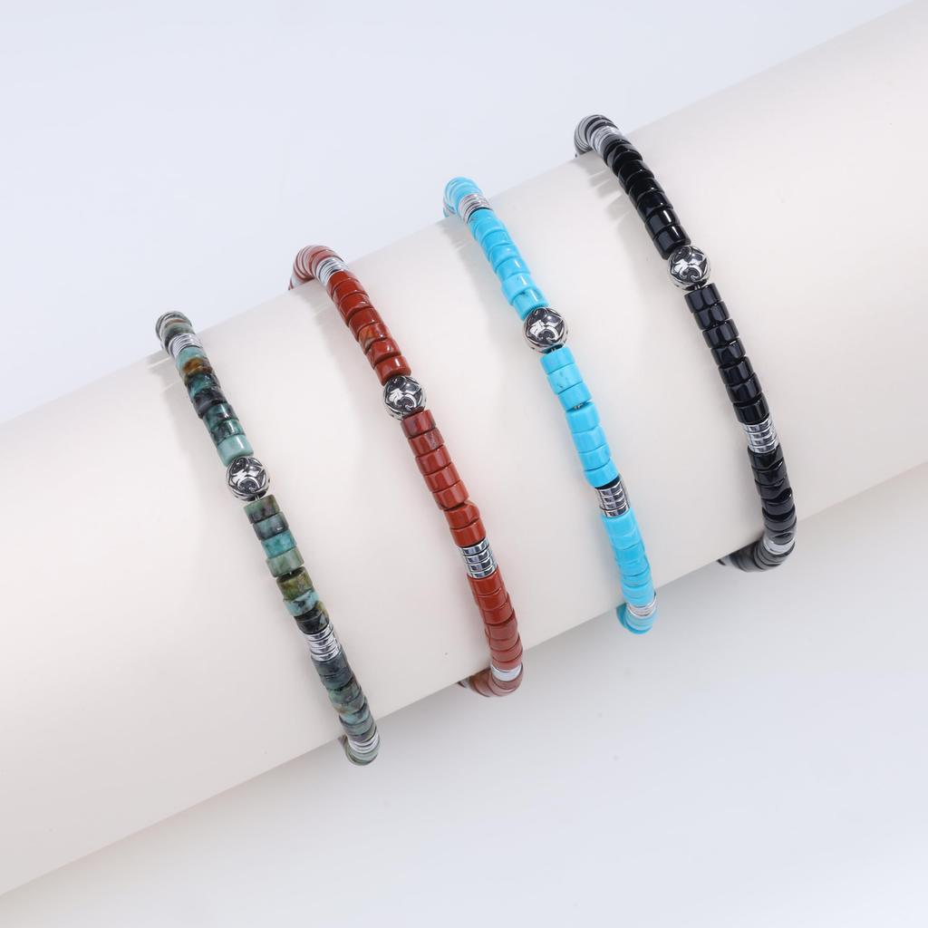Koai 4mm Red Jasper Amulet Bracelet for Men Fleur-de-Lis
