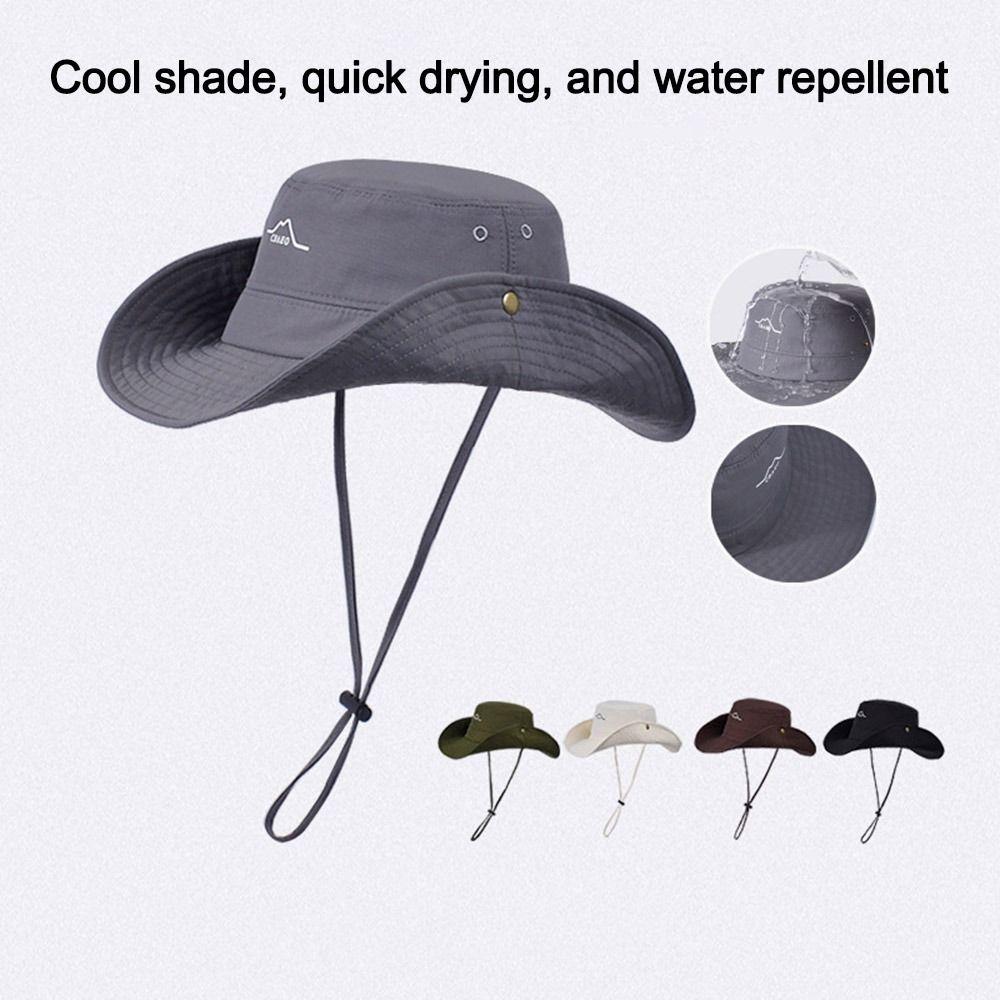 Waterproof Quick-drying Fishing Cap Wide Brim Bucket Hat Fashion Fisherman Hat  Hiking Climb