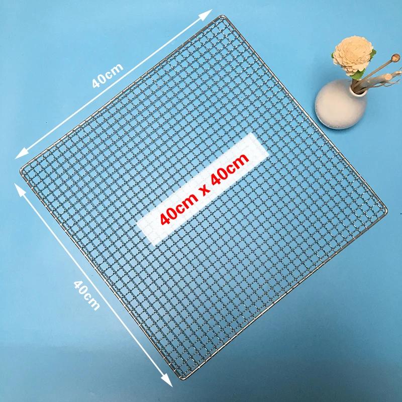 304 Edelstahlnetz BBQ-Grill Antihaft-Grillmatte Gitter rechteckig BBQ-Grill Grillnetz Grillnetz Grillwerkzeuge-B