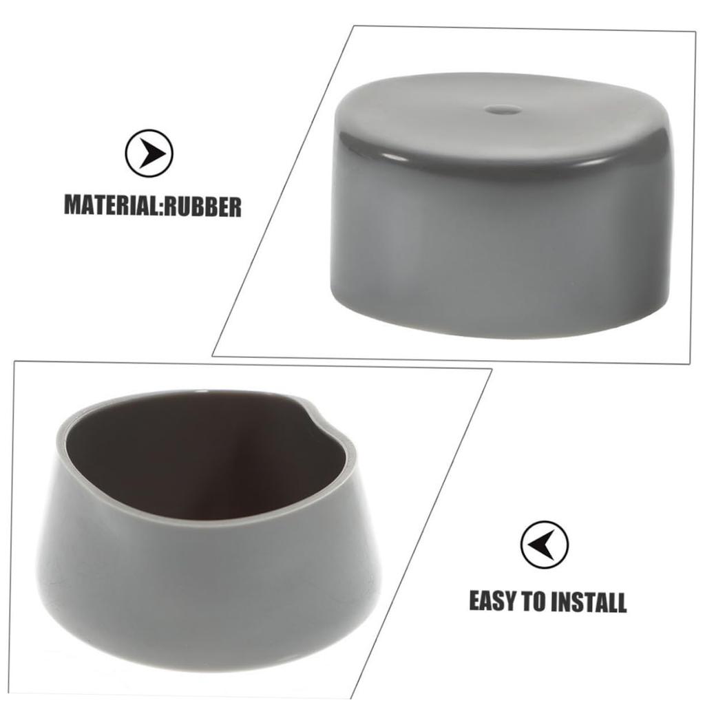 CALLARON 4pcs Bearing Rubber Cover Stainless Steel Dust Cover Bearing Cap Straight Repair Trailer Hub Cover Trailer Cap Black
