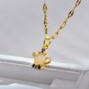 New Fashion Cute Little Animal Copper Zircon Pendant Temperament Necklace for Girlfriend's Birthday Present.
