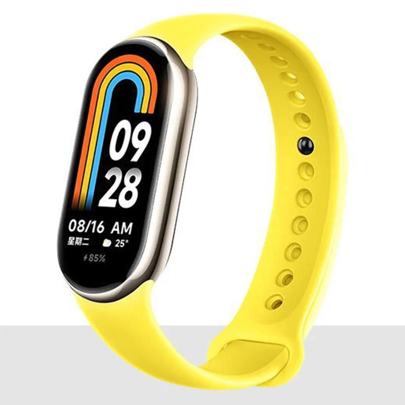 Sport Silicone Strap For Xiaomi Mi band 8-8 NFC Belt Replacement miband8 Bracelet waterproof smart band 8 watchband Accessories